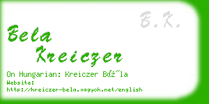 bela kreiczer business card